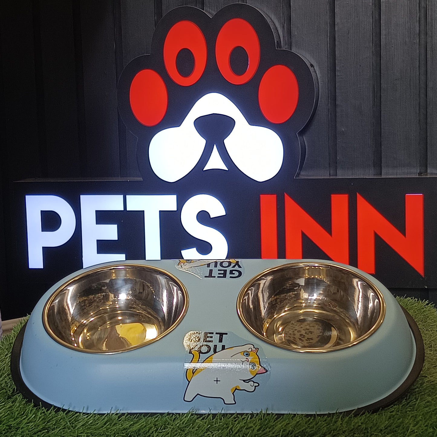 Stainless Steel Double Bowl Cat And Dog