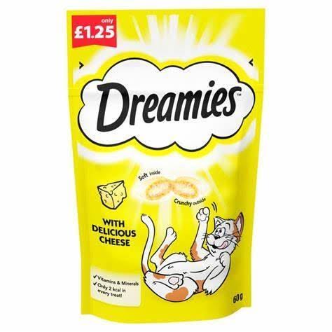 Dreamies Cat Treat with Delicious Cheese 60g