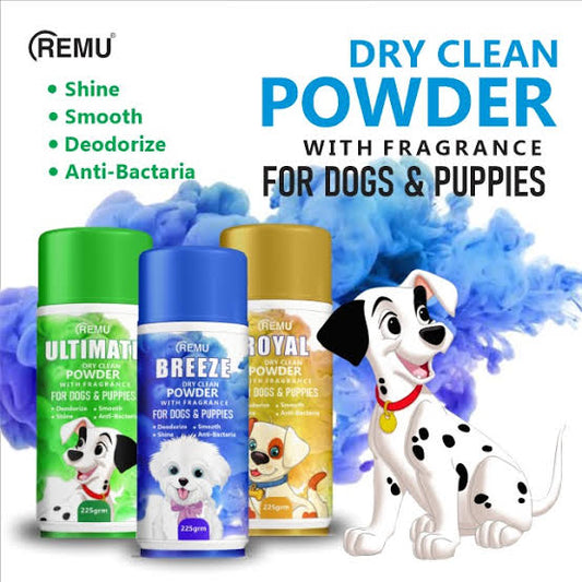 Dry dog powder