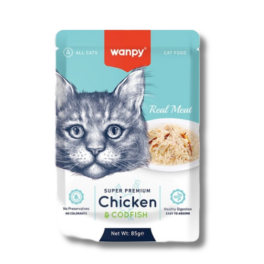 Wanpy Jelly Chicken & Codfish 85g