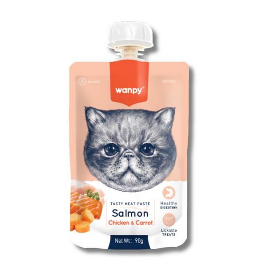 Wanpy Tasty Meat Paste Salmon Chicken with Carrot 90g