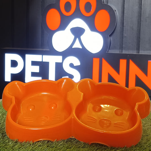 Cat And Dog Bowl Double