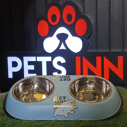 Stainless Steel Double Bowl Cat And Dog